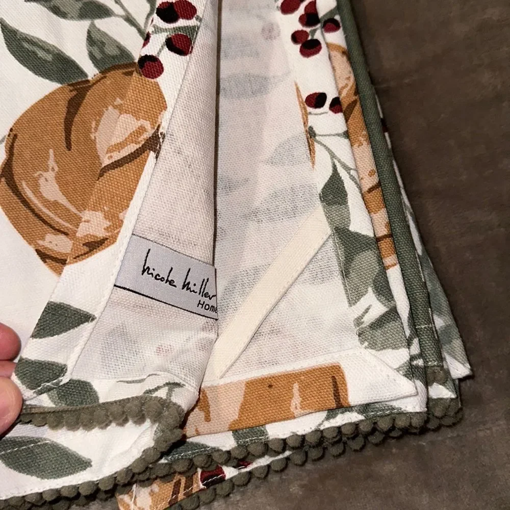 SC White Sage Green Brown Cotton Gauze Fall Harvest Pumpkin Kitchen Towels